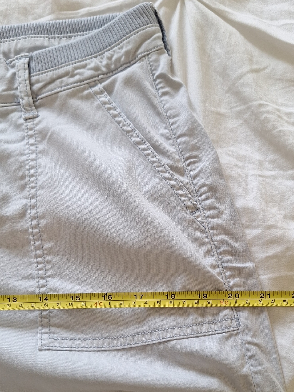 American Eagle High-Rise Baggy Wide Leg Cargo Pants Womens Sz 8 R Light Blue - Picture 10 of 11